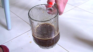 Slave Lets Piss on Him