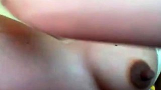 Pregnant Girl Shows Off Big Nipples on Webcam