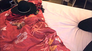 672 (01) - Pounded French Girl in Her Satin Lingerie (panties, Dresses, Leggings, Heels & Stockings)