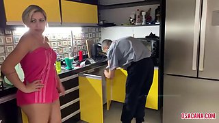 Naughty maid catches boss fucking firefighter