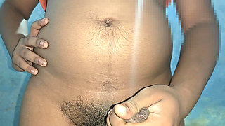 Masterbating in bathroom