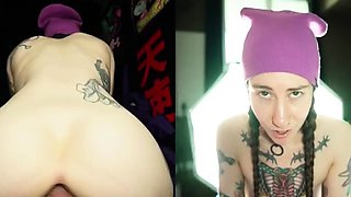 Small titted babe toys her pussy on webcam