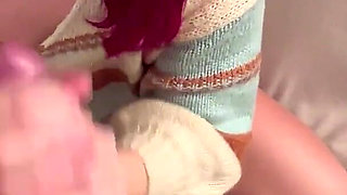 Masked Redhead Sucks Big Cock