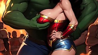 Wonder Woman Hentai Full Movie - Japanese Cosplay BDSM with Natural Tits & Monster Fuck