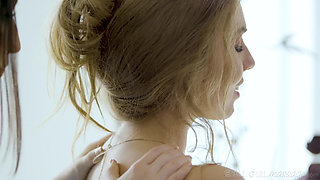 All Girl Massage - Owner Lena Paul Tests Her Product with Two Sexy Employees