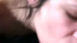 Real Homemade Wife Sucking Big Cock with Cum on Her Face