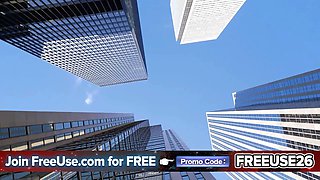 The whole office uses penelope kay's facehole and cunt as a dong hugger