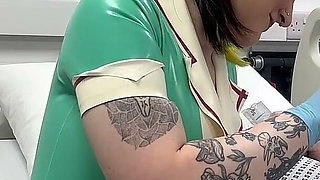 Nurse Ruby's Sounding Exam - Sizing up Her Patient's Tiny Urethra