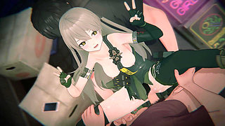 [girls' Frontline 2 Exilium] - Lainie Systematic Breach Bound T-doll & POV Sandwich DP Handjob (4k/60fps)