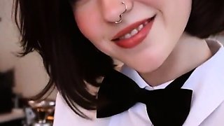 Brunette cafe blowjob vaginal and beach bikini facesitting