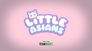 Successful man supplies a milky explosion of sperm on asian teen's tongue