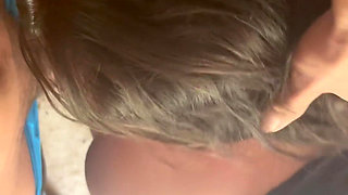 She Loves Sucking on Her Knees Dick Down Her Throat