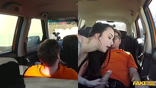Pussy Full of Sperm from a Fake Driving Instructor - Alessa Savage