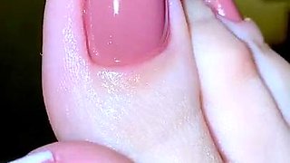 Flexible foot fetish masturbating with feet and hands