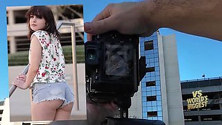 Tiny White Babe with Huge Ass Takes Massive Cock - Rough Fuck & Big Cumshots - Nala Nova vs Giant Dick