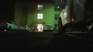 Thick BBW Wife in Lingerie in Public Hotel Parking Lot! Badblondiemonroe