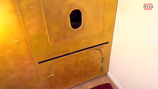 Big Cum Explosion at Gloryhole Horny Xl Cock