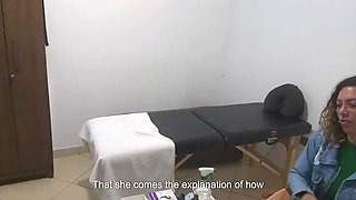 Horny MILF Gets Her Hairy Pussy and Big Ass Checked by Real Doctor