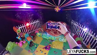 Leya Falcon feeds her BBC Anal creampie to her chicken cuck