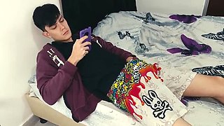 Stepmom Helps Stepson Fuck His Favorite Sex Doll - Hot Latina MILF Blowjob