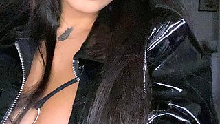 Glamour babe with big boobs masturbates in lingerie