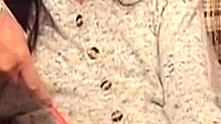 Mature Brunette MILF Takes Deep Anal While Caned