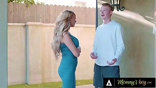 MOMMYS BOY - Hung Guy Gets Disciplined In FFM 3-Way By His Stepmom And His Sexy Neighbor