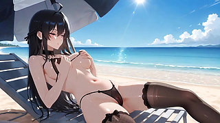 AI Gothic Beauty by the Sea.