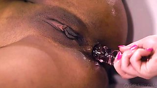 Ebony Babe Nia Nacci: Passionate Anal & Dildo Action With Roommate (Compilation)