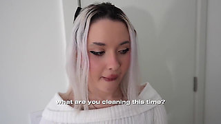 Maid Offers Extra Services: Sloppy Deepthroat & Hard Fuck in Extreme Flexible Poses with Facial - Flexy Lover