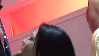 Group party with Audrey Bitoni and Cassie Young two sluts with big tits enjoy when they get creampied by multiple cocks