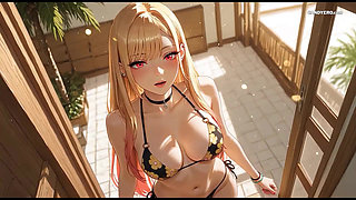 Rough Beach Romance: Marin's Private Affair (AI-Created)