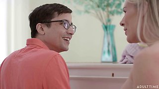 Bunny Madison Strips Her Bra Off For Student Ricky Spanish During Steamy Piano Lesson To Ease His Tension