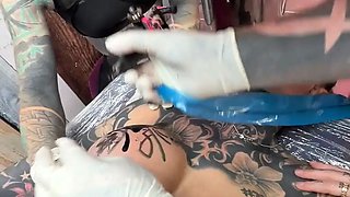 Tattooed and Piercings Titty Tattoo Session Turns Into Wild Anal Ride