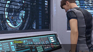 Stranded in Space - Holding Hands with Asian Scientist MILF