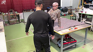 Horny Boss Fucks Apprentice at Work!