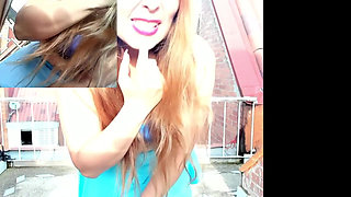 Swallowing a Toy of More Than 1 Meter on the Terrace of My House Double Camera