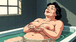 Ai Nude Matures in Bathtub