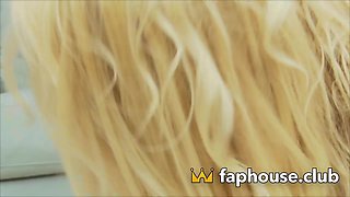 Smoking super-making love-arousing blond hair babe cougar Caprice