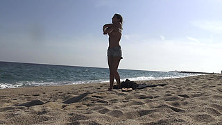Anal to the Brunette From the Beach (beautiful From the Sun)