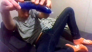 Stuffing My Barenaked Asshole Rough Solo with My Thick New Vibe and No Lube, Dry Fucked