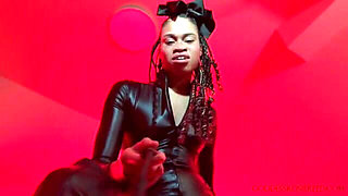 Beat Your Balls and Eat It - Ebony Femdom Goddess Rosie Reed CBT and Cum Eating Instruction Domination POV - Standard Definition