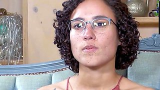 Amateur tatted doll plays with her vibrator