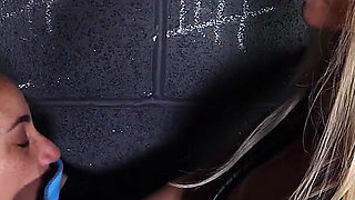 Chained Spread-eagle to the Cell Wall, Slave Mila Bawls Out as Lady Sara Borgia Punishes Her Defiance with a Harsh Strap
