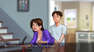 Fucking my stepmom everywhere in the house - summertime saga