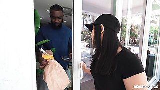 Exotic Asian girlfriend Emerald Loves fucks with a black lover