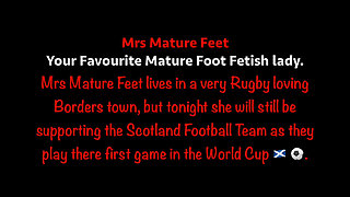 Mrs Mature Feet supporting Scotland 476