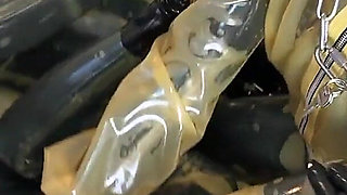 Mistressae & Miss Lilly: Latex Bedroom Foursome Edging Session