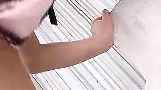 Skinny Candid Asian Teen with Hairy Pussy Banged by Boss