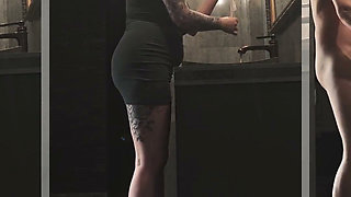 A Camera in a Public Restroom Catches a Strange Man Fucking a Girl Who Is Washing Her Panties.